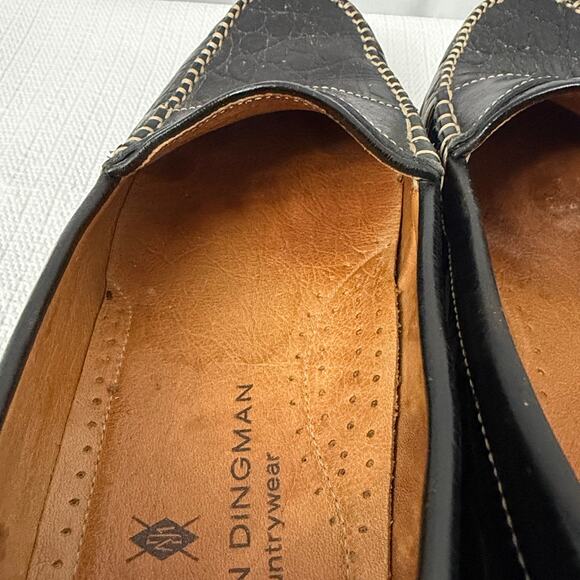 Martin Dingman Shoes Men\'s 9.5 M Wallace Crocodile Grain Black Driving Loafer main image 11